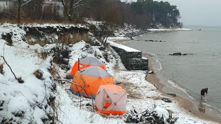 ❄️ЗИМНЯЯ БАНЯ ПРЯМО НА ПЛЯЖЕ😯🔥 УДИВИТЕЛЬНО❗ ВОТ ТАКИЕ БАНЬКИ ЕСТЬ У НАС В КУЛИКОВО👍МОРЖЕВАНИЕ 🌊