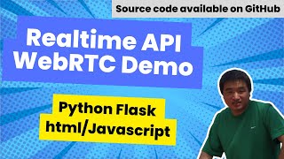 Demo OpenAI Real-time API with WebRTC + Function calling | Python flask and JavaScript