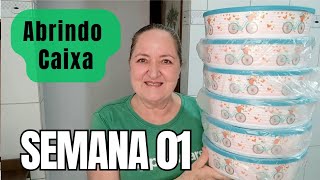 ABRINDO CAIXA TUPPERWARE SEMANA 01 ❤️ VITRINE 01/2025