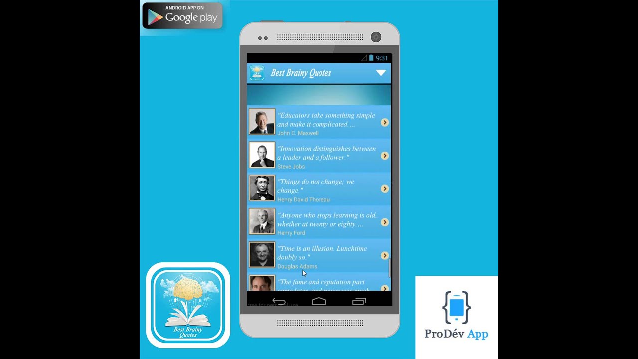 Android App Best Brainy Quotes Youtube