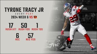 Tyrone Tracy Jr Week 6 Replay: Every Run, Target, and Catch vs Cincinnati Bengals