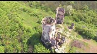 Аерозйомка Устечко - Джуринський Водоспад + Червоногородський Замок (Нирків)