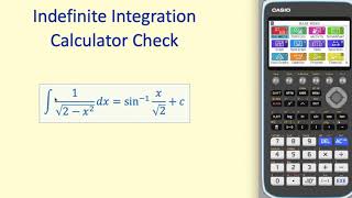 Calculator Check for Indefinite Intergration (without limits)