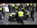 Police clash with Tommy Robinson supporters as nine arrested