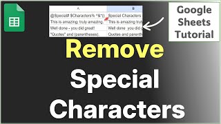 How To Remove Special Characters In google sheets