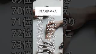 【名前占い】対人運いい人ランキングtop100　#占い #名前占い #スピリチュアル