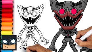 How To Draw Robot Huggy Wuggy | Project Playtime