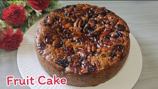 Fruit Cake Christmas Cake ฟรุ๊ตเค้ก สูตร Healthy ใช้แป้งโฮลวีท ลดหวาน ไม่ใส่เหล้ารัม เนื้อฉ่ำๆแน่น