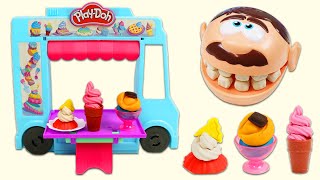 Mr. Play Doh Head Visits Ice Cream Truck for Dessert | Fun & Easy DIY Play Dough Ice Cream Swirls!