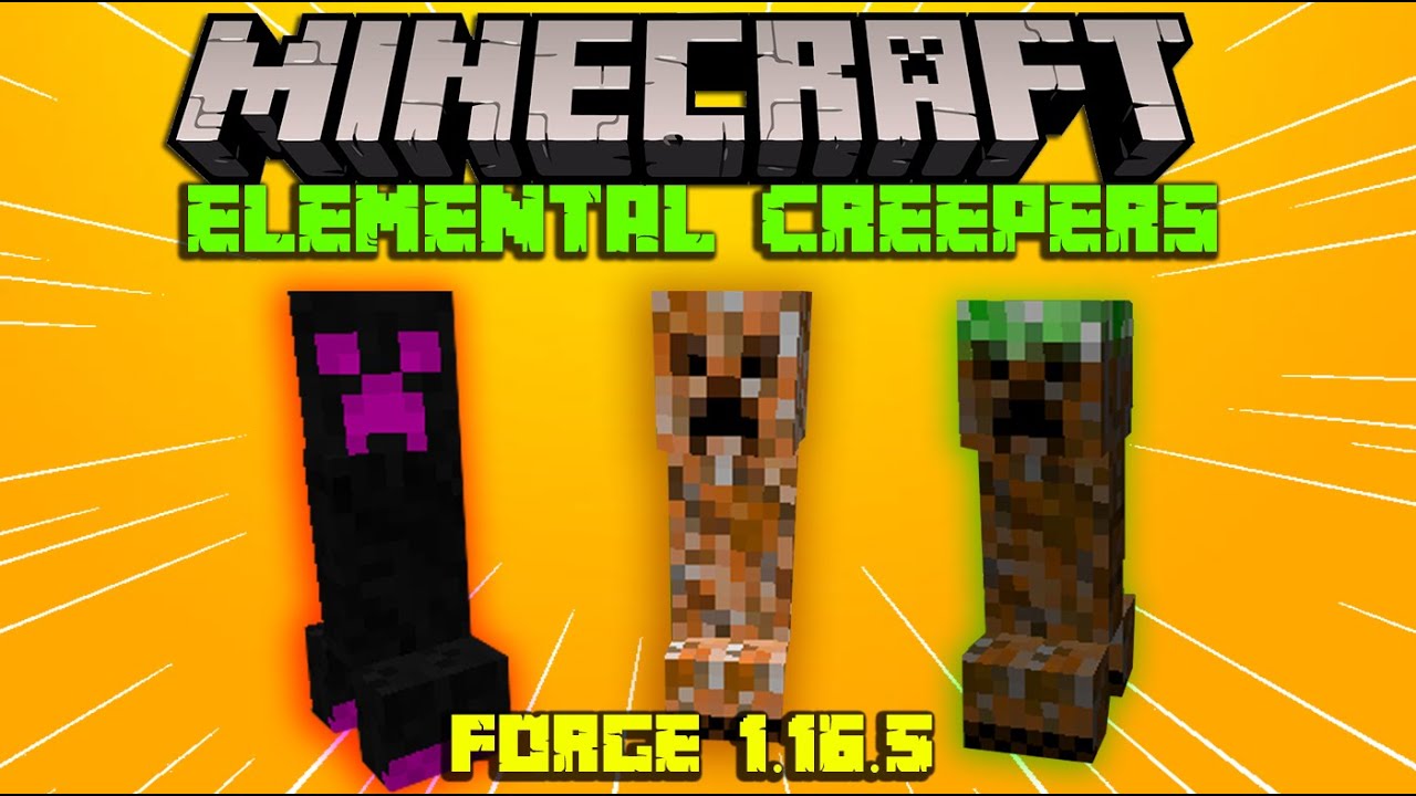 MOD REVIEW: MINECRAFT ELEMENTAL CREEPERS FORGE 1.16.5 JAVA | Pecsitonic ...