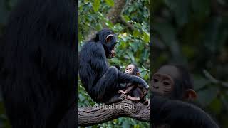 Chimpanzee Mother's Tender Love ❤️ A Heartwarming Wildlife Moment | #MotherLove #Wildlife #Cute