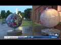 'Cool globes' makes it's way to Clinton Center for first art exhibit since pandemic