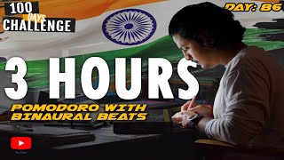 🇮🇳 Study With Me Live For UPSC on REPUBLIC DAY for 3 HOURS with RAIN SOUND!✨#upsc #apscpreparation