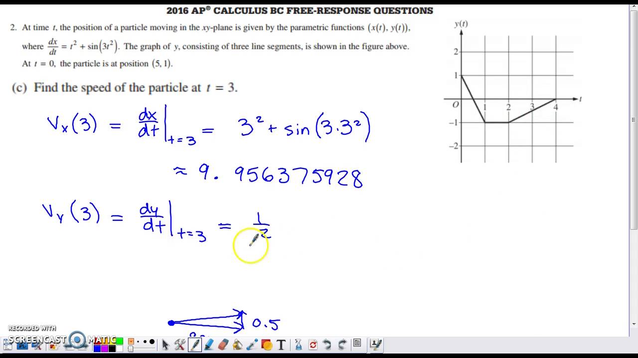 2016 AP Calculus BC Free Response #2 - YouTube