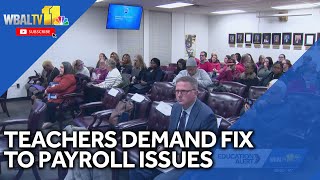 Teachers demand fix to payroll error, other issues