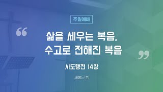 [새봄교회] 11/10 주일예배 - "삶을 세우는 복음, 수고로 전해진 복음" (사도행전 14장)