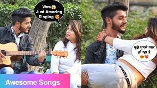 Picking Up Beautiful Girl By Singing With Twist| Awesome Singing Reaction| Singing Prank| Aabid||