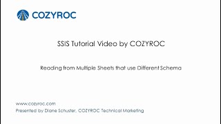 Read multiple sheets from Excel with different schema - SSIS tutorials for Beginners by COZYROC