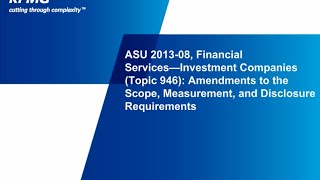 ASU 2013-08 Investment Companies