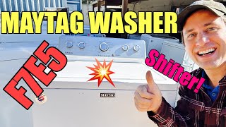 EASY! Why This Maytag Washer Isn’t Shifting Properly | F7E5 Shift Actuator Error Code | MVWC565FW2