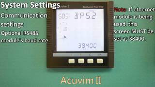 How to Program Acuvim-II Series Multifunction Power Meter and Energy Meters by Accuenergy