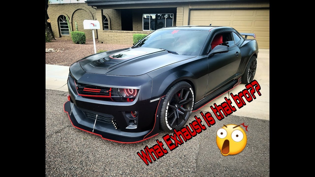 Camaro V6 Custom Exhaust - YouTube