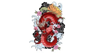 Dragon Speed Drawing Relaxing | Drawing A Dragon Using Python