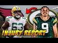 Packers vs Cardinals FINAL Injury Report | 5 Questionable, 1 OUT!