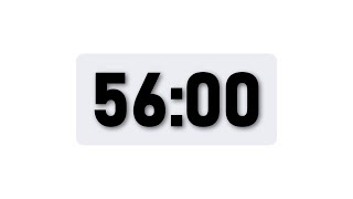 56 Minute Timer - Minimal Countdown Timer [Light Theme]