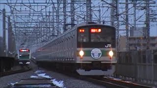 埼京線205系ハエ28編成　ありがとうHM