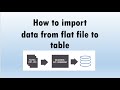How to Import flat file into SQL Server ?