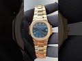 timexchange patek philippe nautilus gold full set with rare blue dial u0026 pink gold clasp ref.3700 01j