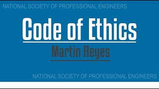 Brand New NSPE Code of Ethics Presentation