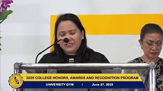 2025 COLLEGE HONORS , AWARDS AND RECOGNITION PROGRAM