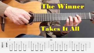 The Winner Takes It All - Abba - Fingerstyle guitar with tabs