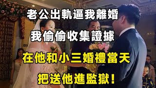 老公出軌逼我離婚，我偷偷收集證據，在他和小三婚禮當天，把送他進監獄！