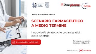 Scenario Farmaceutico a medio termine I nuovi KPI strategici e organizzativi delle aziende