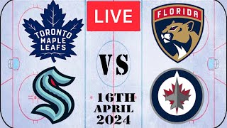 NHL LIVE Toronto Maple Leafs vs Panthers & Seattle Kraken vs Jets 16th April 2024 Full Game Reaction