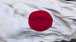 Japan Flag with National Anthem | 4K