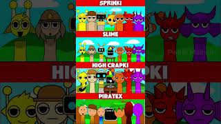 Incredibox Sprunki but Sprinki vs Sprunki Slime vs High Crapki vs Piratex MIX VERSION