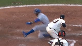 LAD@SF: Gordon hustles home on Adrian's strikeout