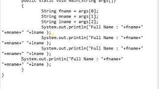 Programming in Java - Command Line arguments practical