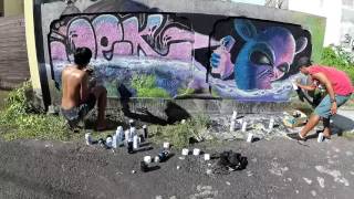 Flhstore life the wall Graffiti .Picko , Ethos , Tosca Roc , Jek 02