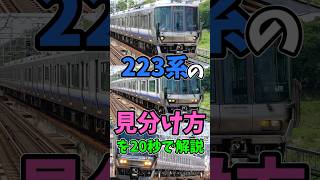 223系の見分け方を20秒で解説 #shorts  #新快速 #電車 #ゆっくり解説 #ゆっくり #鉄道 #train