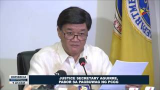 NEWS BREAK: SOJ Aguirre, pabor sa pagbuwag ng PCGG