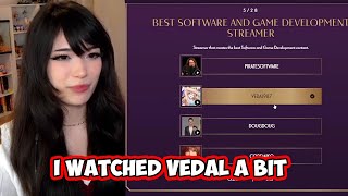 Emiru Votes Vedal Best Software Streamer