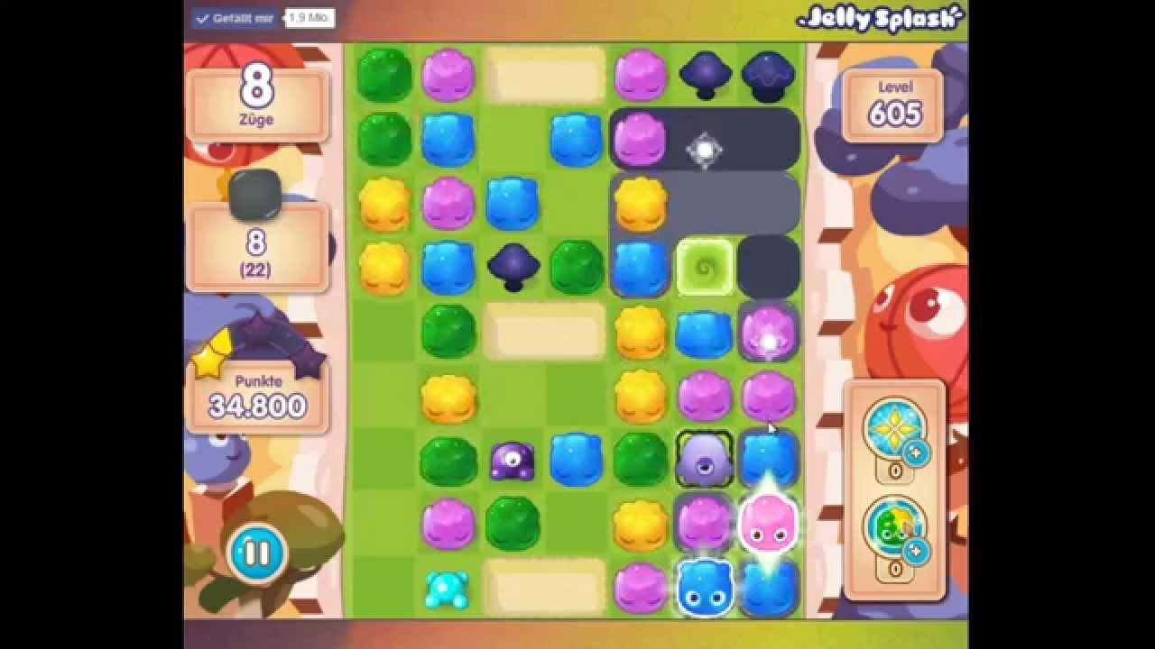 Jelly Splash Lvl 605 3 Stars Youtube