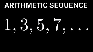 Formula for the Arithmetic Sequence: 1, 3, 5, 7, ...