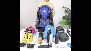 50L Hiking Backpack Climbing Bag Outdoor Rucksack Camping Trekking  Waterproof