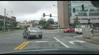 Bad driver in Roanoke: Car runs red light almost causes crash! Red Light Runner MUST WATCH